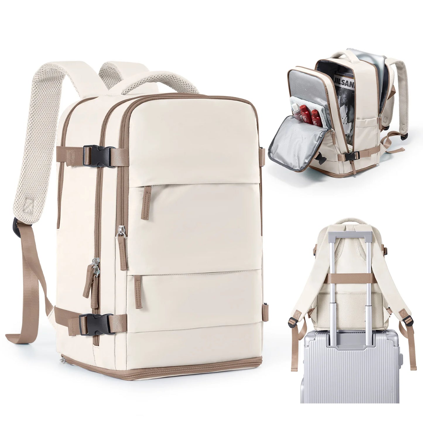 Women Men Hand Luggage Backpack Business College Laptop Travel Backpack Waterproof Carry on mochila viaje cabina avion 40x20x25.