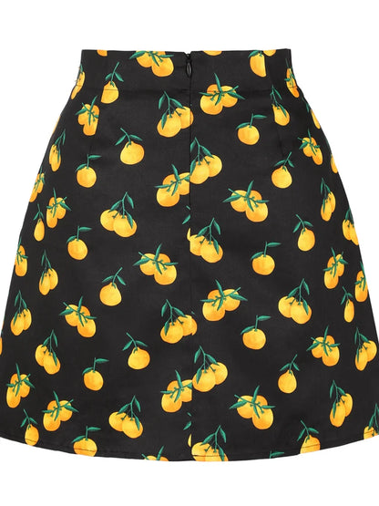 Cotton Y2K Summer Mini Skirts Women Harajuku Pencil Beach Streetwear Vintage Black Floral Print Short A Line Skirt Falda Corta.
