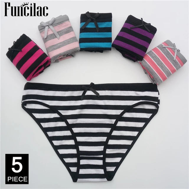 Women's cotton panties Girl Briefs Ms. cotton underwear bikini underwear sexy Ladies Briefs Free shipping 5 Pcs/set.