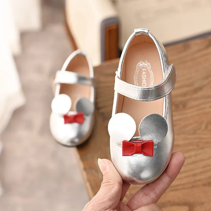 Baby Girl Shoes Soft PU Patent Leather Flats For Girls Kids Little Children Casual Flats Size 21-30 Shoes Cute Sweet Princess.