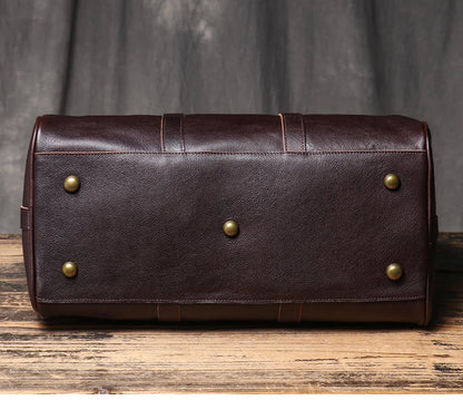 Vintage Herren Reisetasche klassische Business Umhängetasche Kopfs chicht Rindsleder Weekender Sporttasche Leder handtasche für Ehemann Geschenk.