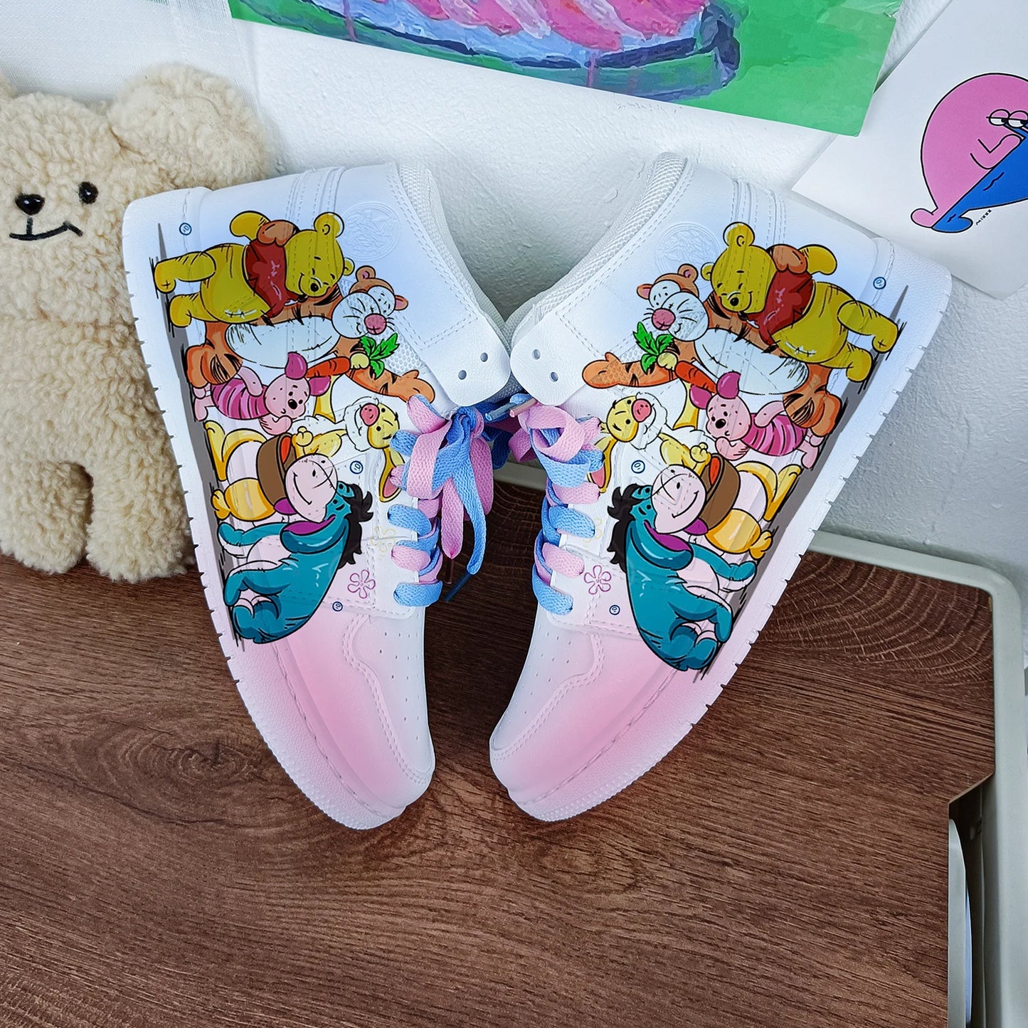 New The Disney family cartoon girls  princess cute Casual shoes non-slip soft bottom sports shoes for girl gift.