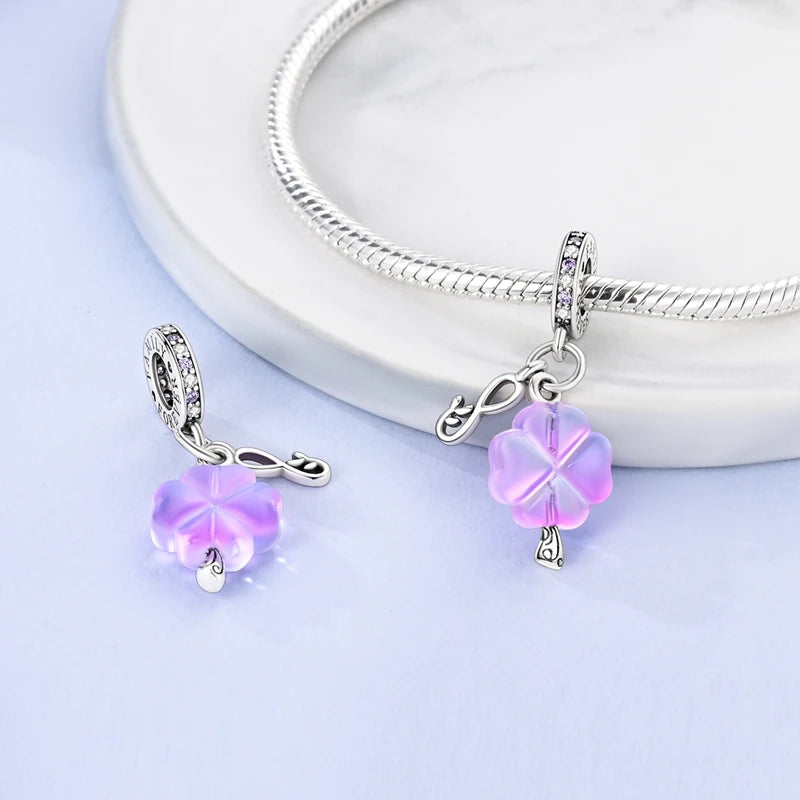 Flowers Series 925 Sterling Silver Sunflowers Tulip Carnation Charms Fit Original Bracelet  For Women Jewelry Making