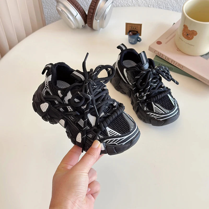 Kids Sneakers for Girls 2025 New Toddlers Causal Shoes Spring Autumn Chunky Versatile Children School Basketball Shoes Non-slip.