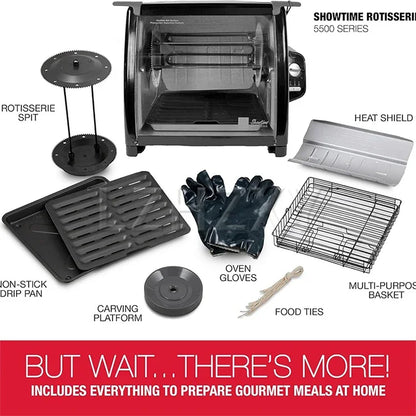 Electric oven 1000W Large capacity chicken oven 25-250℃ household oven knob temperature control.