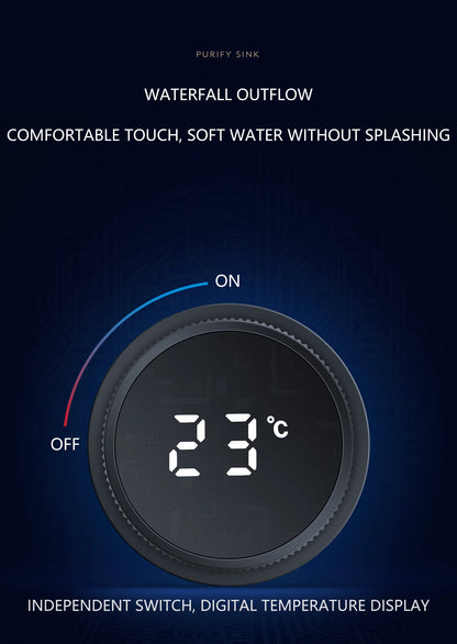 ASRAS high-quality 304 stainless steel multifunctional kitchen sink intelligent food purification large-sized sink nano gray