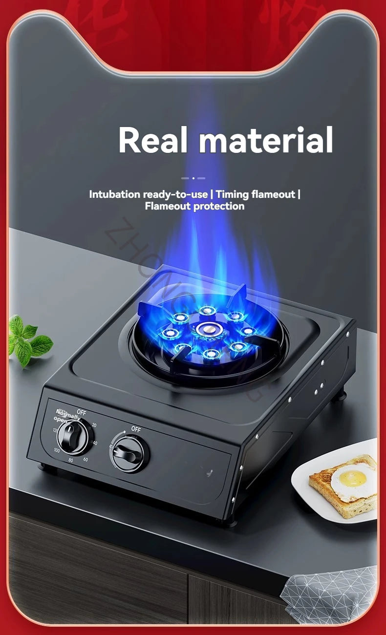 Liquefied Gas Stove Household Flameout Protection Gas Stove Natural Gas Energy-saving Fierce Fire.