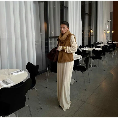 Schwarz Luxus Faux Pelzmantel Frauen Mode Oansatz Langarm Flauschigen Lose Jacke 2025, Winter Dame Verdicken Warme Straße Outwear