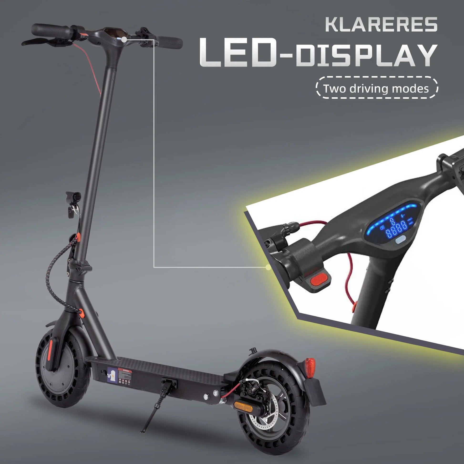10 inch Electric Scooter 36V 10Ah 500W Escooter Adult  20-35km Range, Dual Brake, Support APP Foldable Scooter ABE 20km/h.