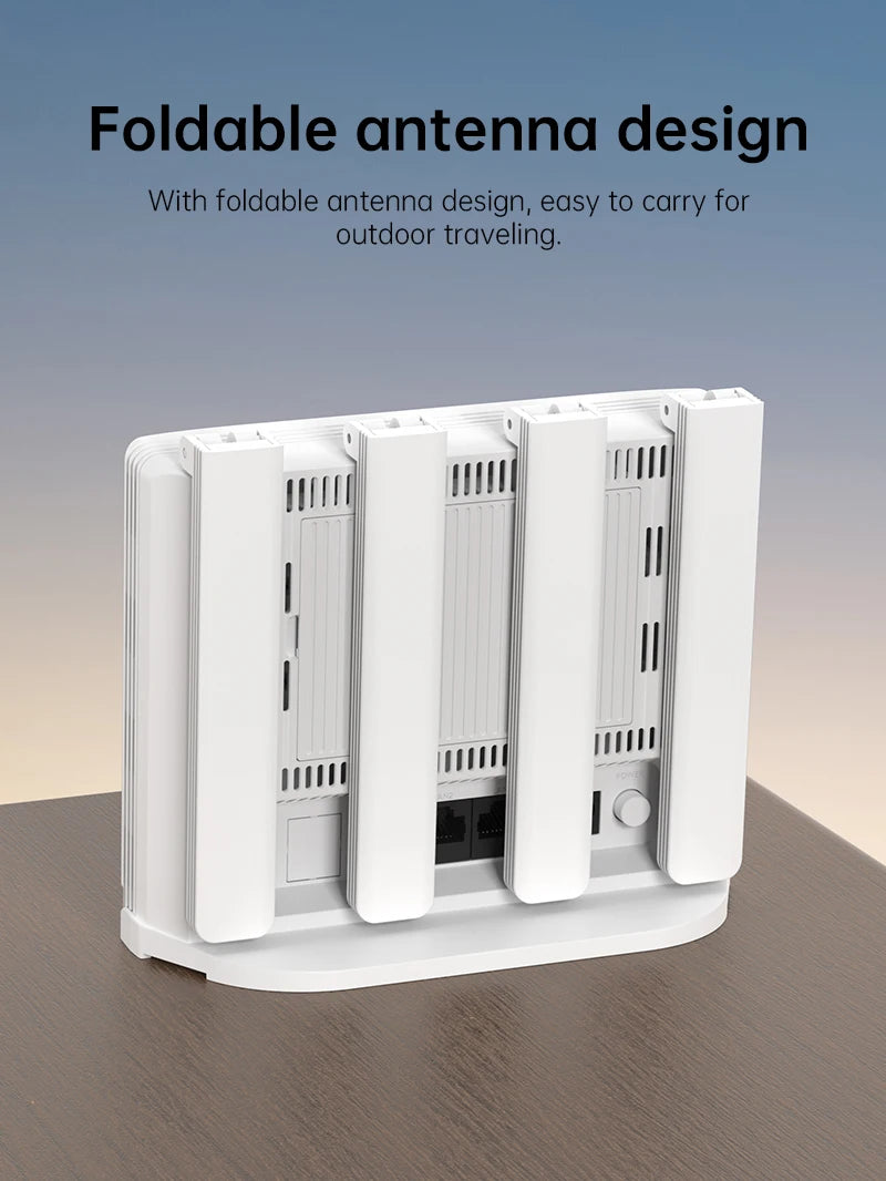 Plery 4G LTE Router 300Mbps WiFi6 Router Plug And Play 2.4G 3 RJ45 Ports 5000mAH Battery Backup For Home/Office/Travel.