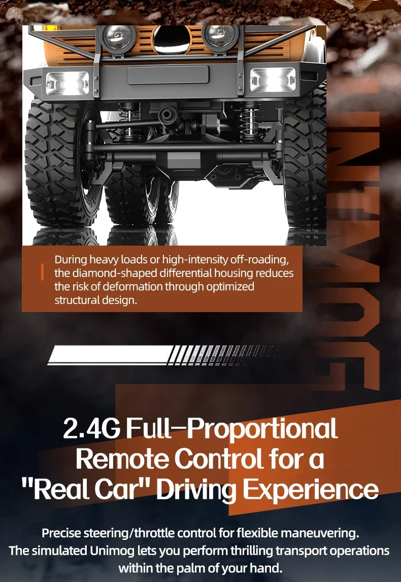 C8823 6WD RC Car 1/18 Off-road Remote Control Vehicle 2.4G High Speed Climbing Transport Rescue Crawler Model Toys for Children