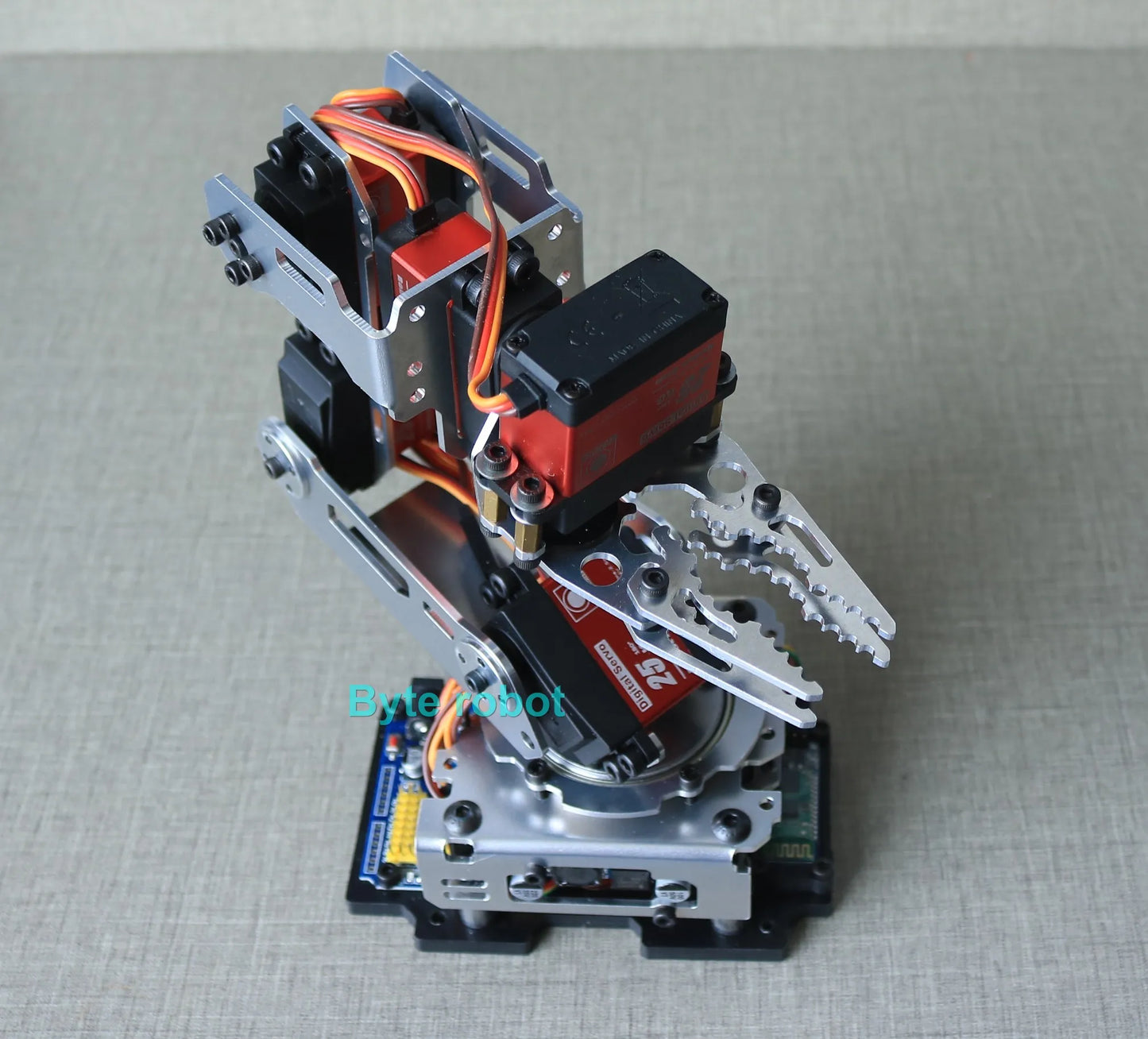 APP Control 6 Dof Metal Mechanical Arm Aluminum Alloy Bracket High Quality Robot Arm for Arduino Robot DIY Kit Programmable Arm.