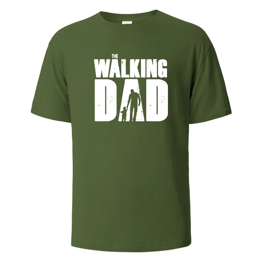 The Walking Dad Funny Street Printed T-Shirts Men Fashion Summer Tshirt Loose Oversized Cotton Short Sleeves Casual Hip Hop Tees.