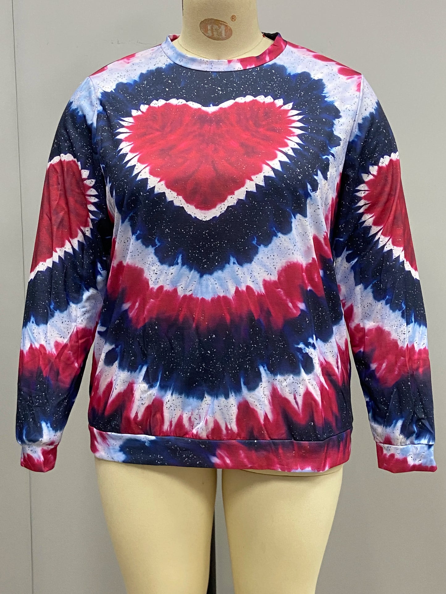 2024 Plus Size Europa und die Vereinigten Staaten Herbst und Winter neue Mode lang ärmelig bedruckte Damen lässig Kapuzen pullover mit Rundhals ausschnitt.