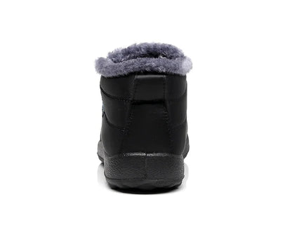 Snow Waterproof Boots Men Platform Shoes For Men Slip On Warm Fur Ankle Boots Men's Winter Shoes Plush Footwear Work Shoes.