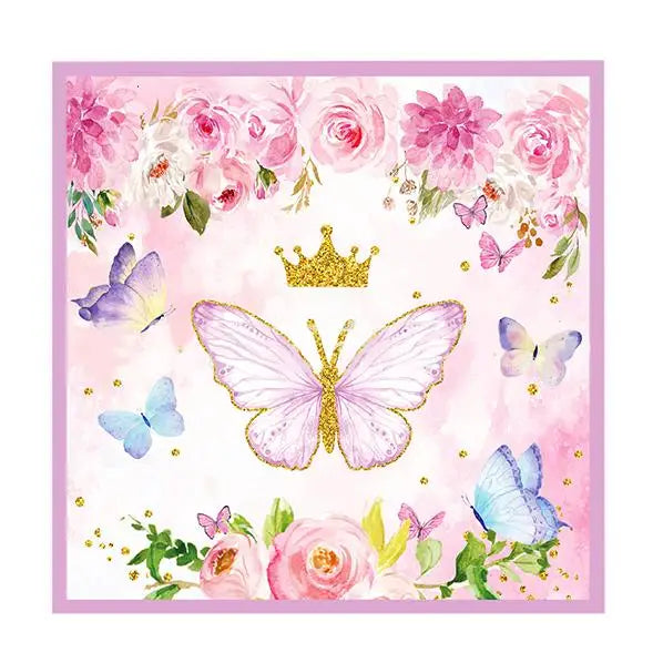 Schmetterling Geburtstag Party Dekoration Mädchen Einweg Geschirr Set Pappteller Tasse Ballon Tischdecke Schmetterling Thema Liefert