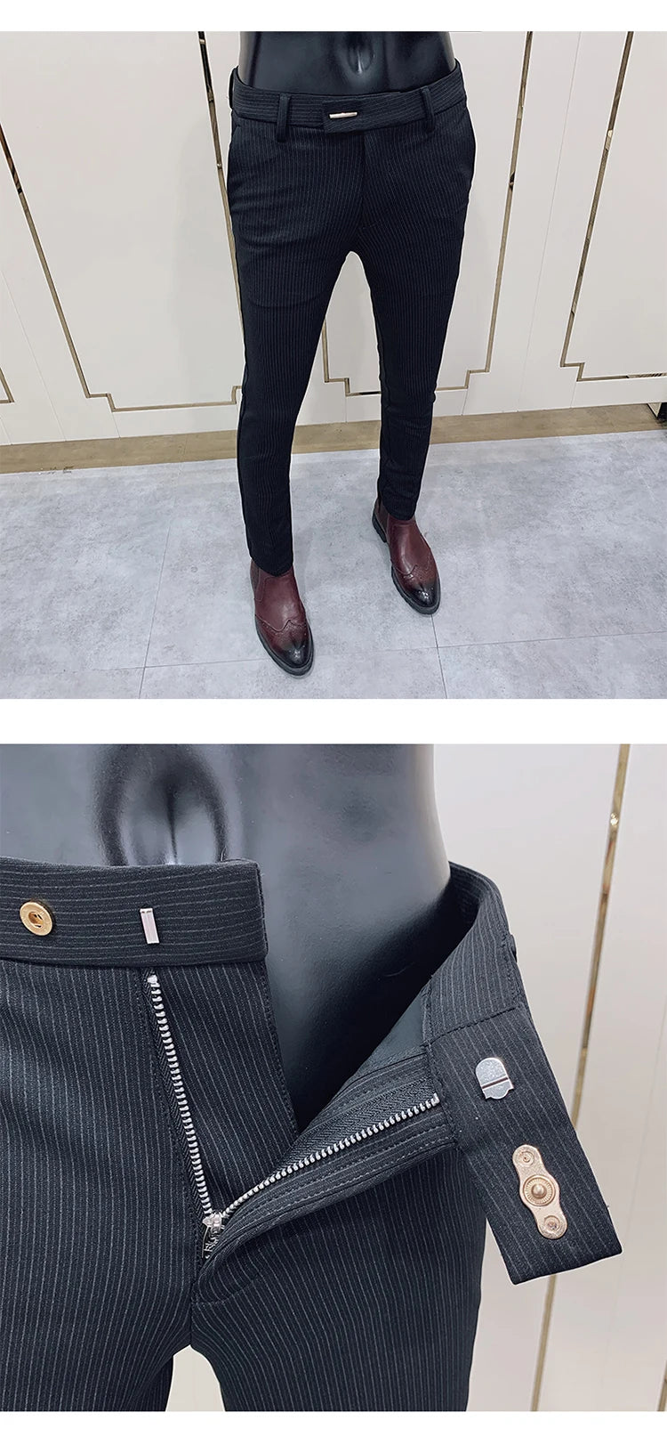 Men Suit Pants Dress Pantalone Hombre Stretch Slim Formal Trousers Calça Masculina Solid Color Casual Pants Fashion Men Clothing.