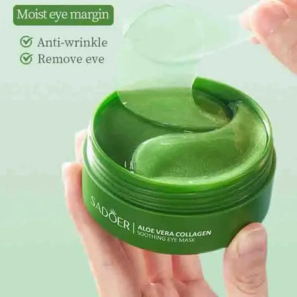 60pcs Aloe Vera Collagen Eye Mask Anti Dark Circles Eyes Bags Moisturizing Anti-Wrinkles Eye Patches Eyes Skin Care Products.
