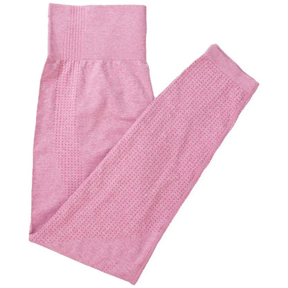 Seamless Yoga Suit Women's Long Sleeve Jacquard Sports High-Waisted Tightening Leggings Fitness Top Origin China