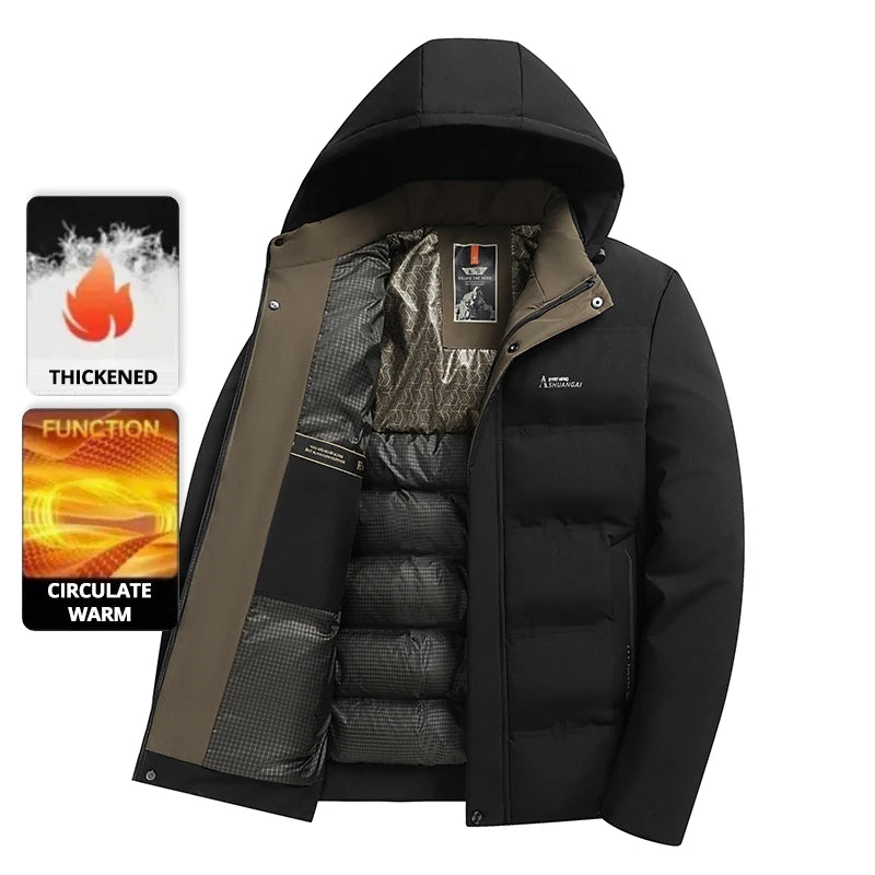 Top Grade Winter New Brand Hooded Casual Fashion Windbreaker Quilted Parka Jacket Puffer Bubble Coats Outwear Men Clothes.