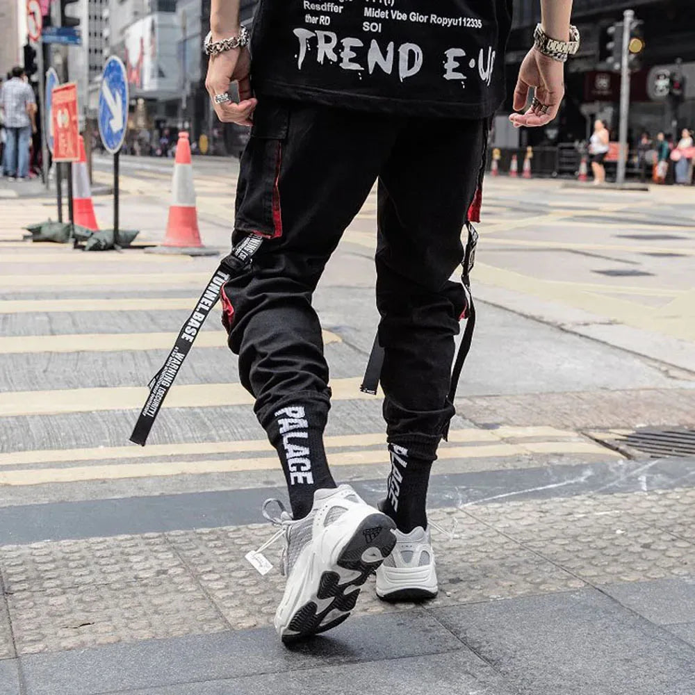 Men Joggers Cargo Pants Multi-pocket Elastic Waist Harem Pants Men Casual Hip Hop Streetwear Sweatpants Pencil Pants Techwear.