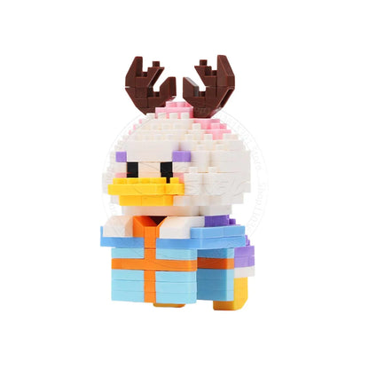 Stitch Disney Princess Elsa LinaBell Building Blocks Mickey Mouse Duck Mini Action Figures Blocks Assemble Toys Brick Kids Gifts