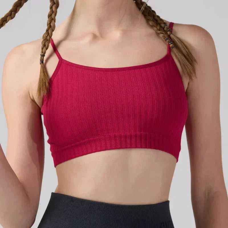 Women Sport Bra Yoga Clothes Underwear Women Bra Threaded High Intensity Support for Running Fitness Ideal  Bubble Wrap Push Up.