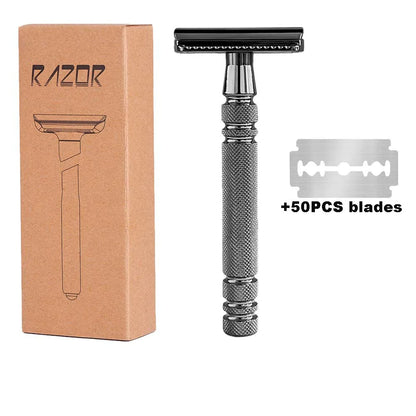 Double Sided Blade Male And Female uUniversal Hair Scraper, Safety Razor, Old-fashioned Shaver Barber Shaver Male.