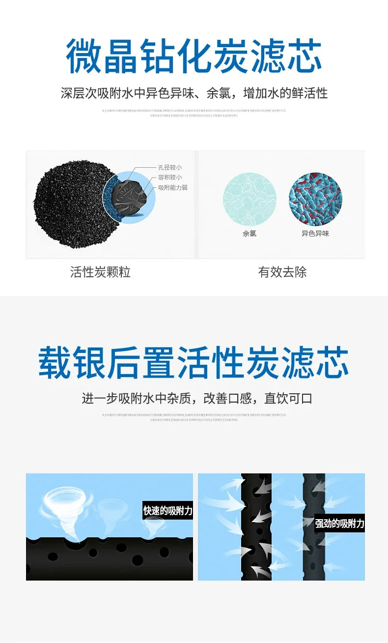 NAN JI REN Water Purifier Household Direct Drinking Kitchen Tap Water Filter Six Ultrafiltration Water Purification Home System.