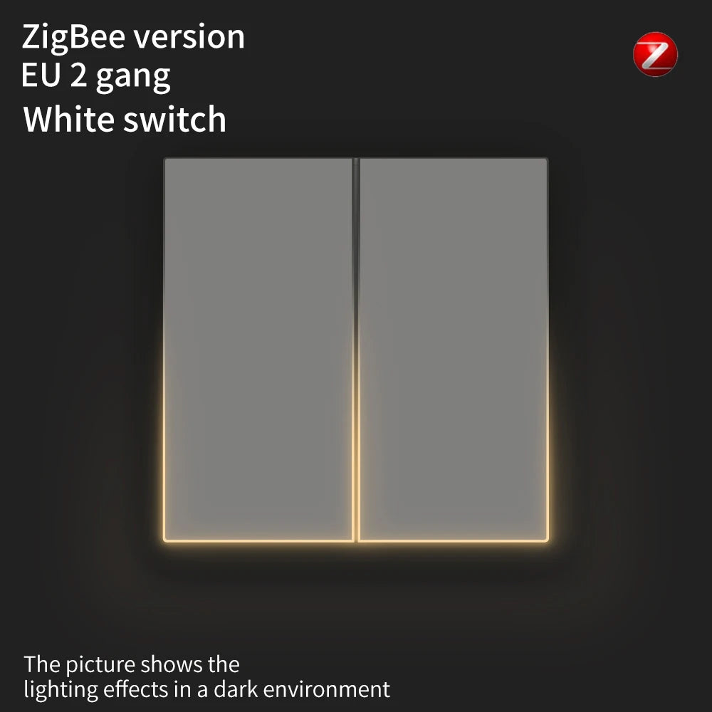 AVATTO Tuya WiFi/ZigBee EU Smart Licht Schalter 1/2/3/4Gang Taste Schalter mit Umgebungs Licht Funktioniert mit Alexa Google Home Alice