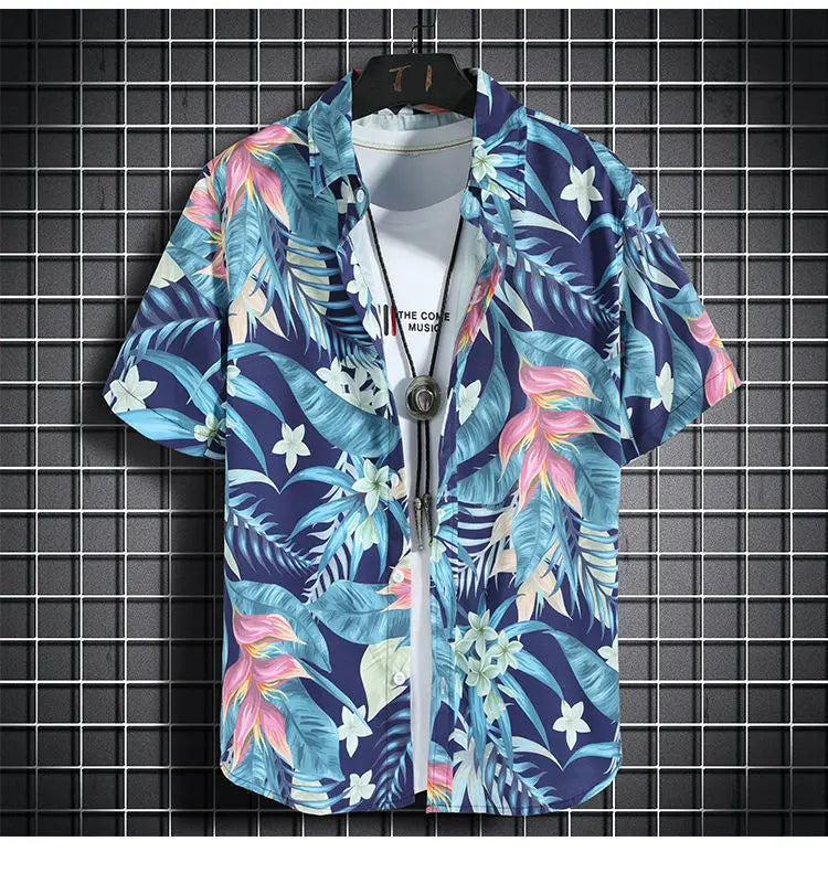 Beach Clothes For Men 2 Piece Set Quick Dry Hawaiian Shirt and Shorts Set Men Fashion Clothing Printing Casual Outfits Summer.
