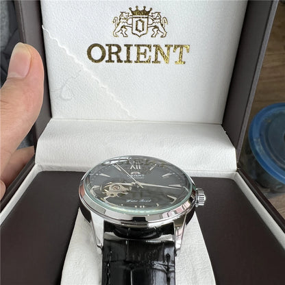 Orient Double Lion Classic Watch Series Refurbished Second Hand Automatic Mechanical Skin Watch Hollow Men's Watch RA-AG002