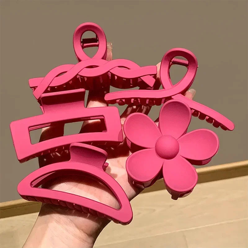 Set of 8 Plastic Hair Clip Large Hair Accessories Simple Hairpin Thin Hair Styling Tools for Women.