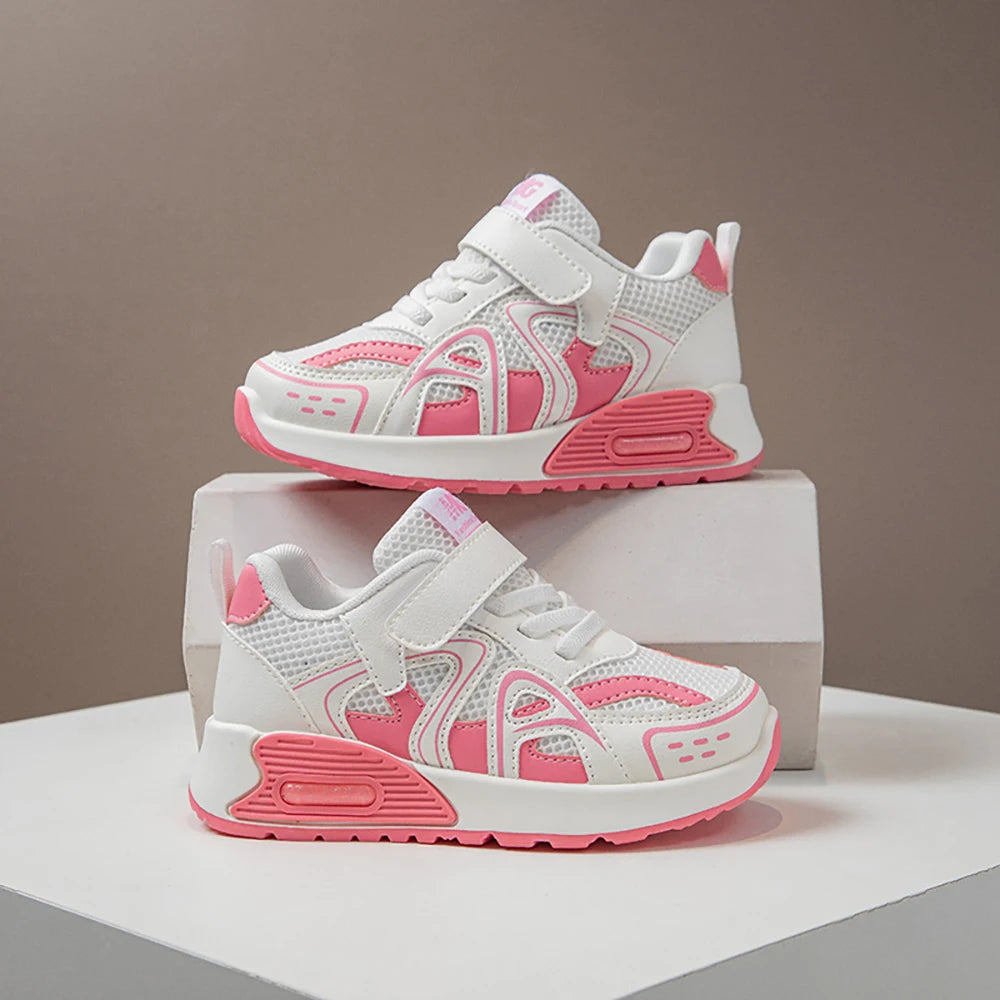 Autumn Children's Sport Shoes PU Leather Teenager Kid's Sneakers Anti-slippery Trend Fashion Girl's Sneakers Boy Running Shoes.