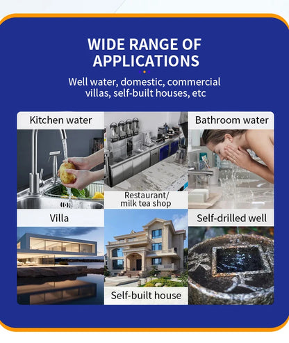 DIVEDEER Stainless Steel Water Purifier for Household Use Rural Groundwater Yellow Mud Water Well Water Ultrafiltration Filter