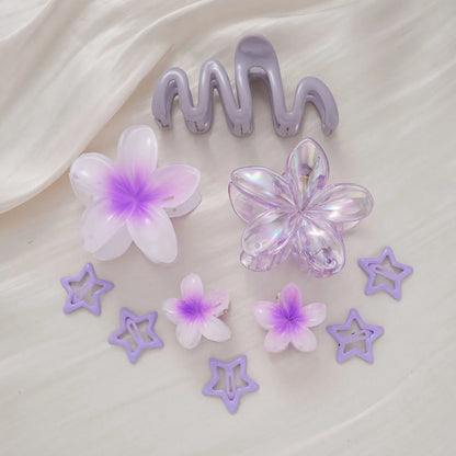 Hair Accessories Hair Clips Colorful Set Series Shark Clips 10 Pieces Set Egg Flower Grab Clips Headwear.