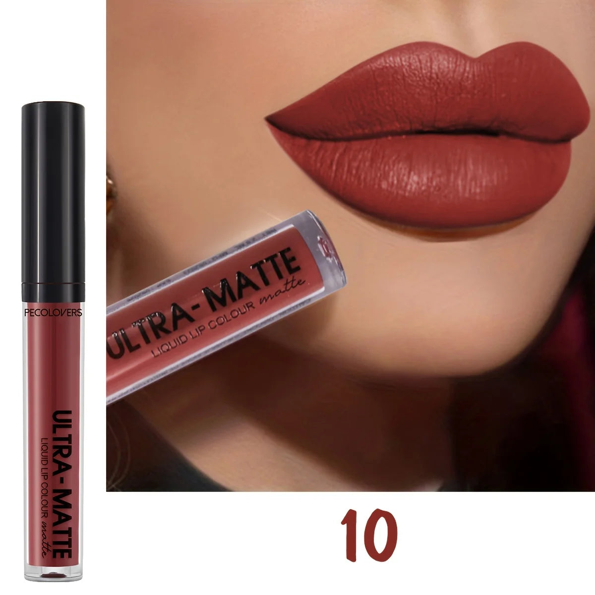 1PC Long-Lasting Matte Lip Gloss Velvet High Pigmented Matte Lip Glaze Liquid Lipstick Daily Party Eye Makeup (12 Colors).