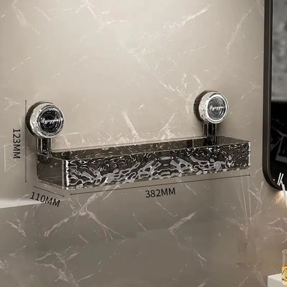 Wellpappe-Saugnapf-Aufbewahrungsregal für Badezimmer, Wandmontage, nicht stanzbar, Waschraum, Waschbecken, Waschbecken, Eck-Duschgel-Aufbewahrungsregal