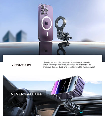 Joyroom Magnetic Car Phone Holder Universal Strong Car Air Vent Phone Mount Compatible with iPhone Samsung LG Google Pixel, etc.