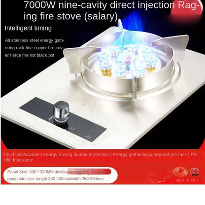 7kw Gas Cooktop Single Stove Household Liquefaction Gas Stove Single Coal Desktop Embedded Single Gas Stove 4.5 KW/5.2kw/