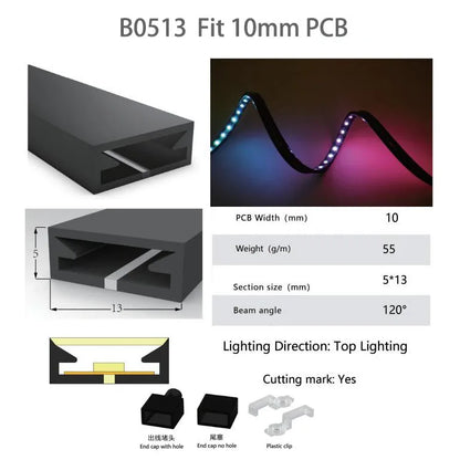 WS2812B WS2811 LED Strip Neon Rope Silica Gel Tube IP67 Waterproof For WS2815 SK6812 5050 RGB Light Ourdoor Decoration