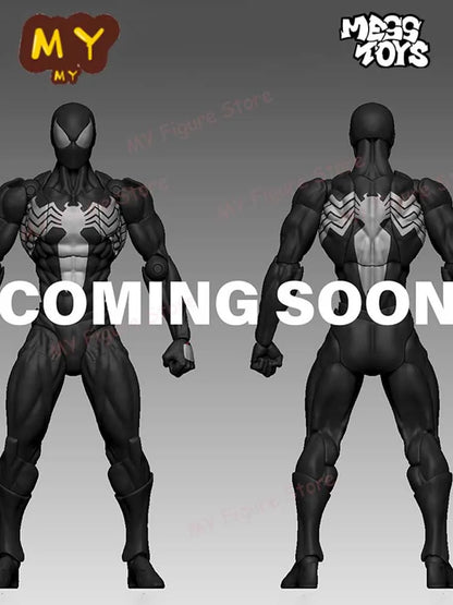 New MessToys Spiderman Figure CT Toys Black Red Spider Man Figurine Mess Toys Anime Action Figure Statue Model Gifts Kid Toys