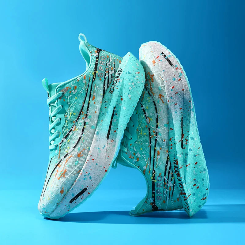 Supercritical E-TPU Marathon Running Shoes Men Women High-quality Road Jogging Shoes Light Comfy Sneakers Mesh Training Shoes.