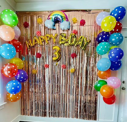 Günstig als Party, Metallic-Lametta-Folie, Fransenvorhänge, Hintergrund für Geburtstag, Silvester, Party, Foto, Hochzeit, Dekoration.