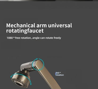 ABS Modern 360 Degree Swivel Kitchen Robotic Arm Faucet Soft Bubble/shower Dual Mode Flexible Adjustment