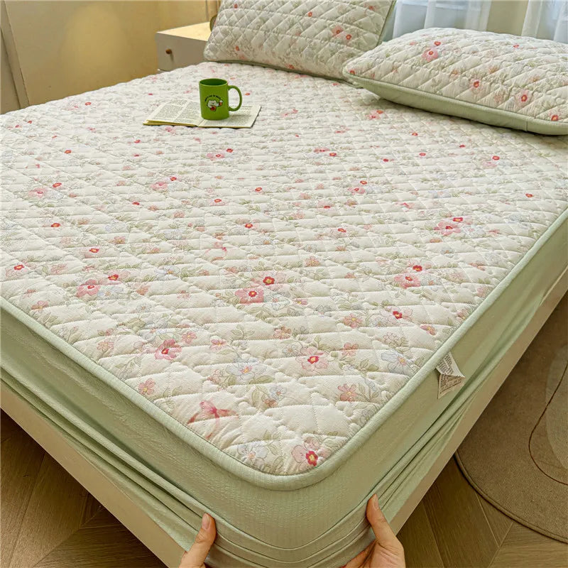 Non-slip Bed Cover Queen/King Size Bedspread Thicken Bed Linen Home Mattress Protector cubre colchón (Pillowcase Need Order)
