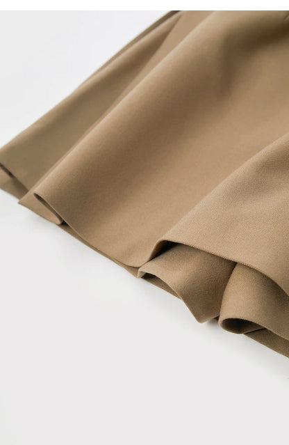 AMII Minimalism Casual Shorts Skirts Women High Rase 2024 Autumn New Fashion Commuter Lady Straight Blazer A-Line Skirt 12343035