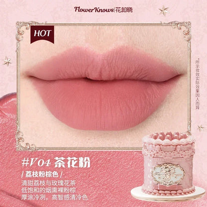 Flower Knows Butterfly Cloud Collar Collection Cosmetics Water Non Stick Cup Lipstick Lght Film-forming Solid Lip Gloss Makeup