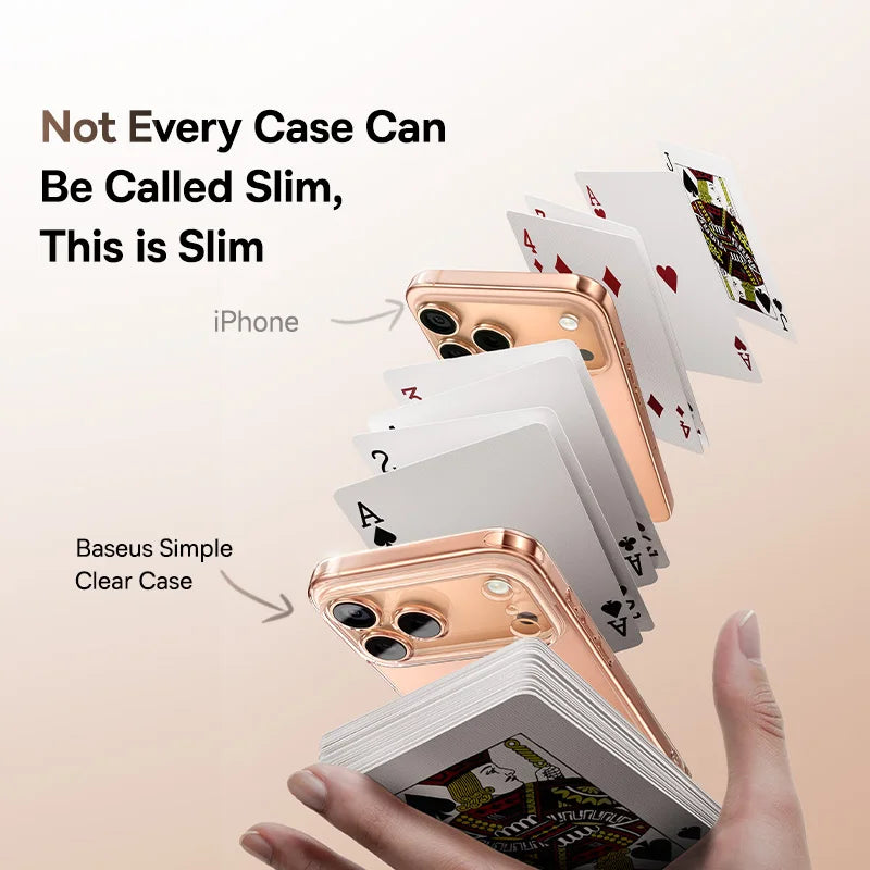 Baseus Clear TPU Case for iPhone 17 16 15 14 13 12 11 Pro Max Plus Air Soft Transparent Phone Cover Soft Thin Protective Case.