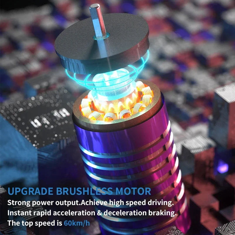 16307PRO 1:16 70KM/H Brushless Remote Control Car High Speed Drift Racing Car Four Wheel Drive Off Road Vehicle Boys Toy Gift.